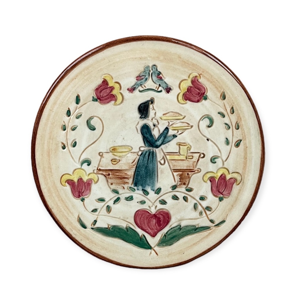 Sweet Pennsbury Pottery "Mom's Apple Pies" Trivet or Plaque - Hand Painted 6”